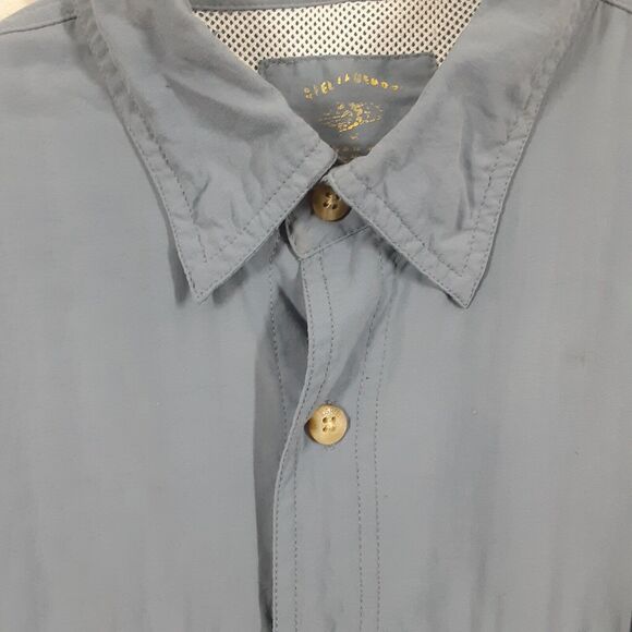 Reel Legends Adult Mens M Blue Vented Lond Sleeve Fishing Shirt Outdoor Camp - Picture 4 of 10